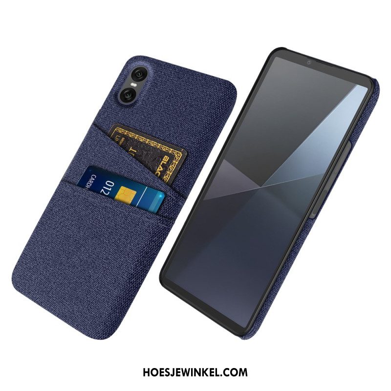Hoesje Voor Sony Xperia 10 Vii Stoffen Kaarthouder