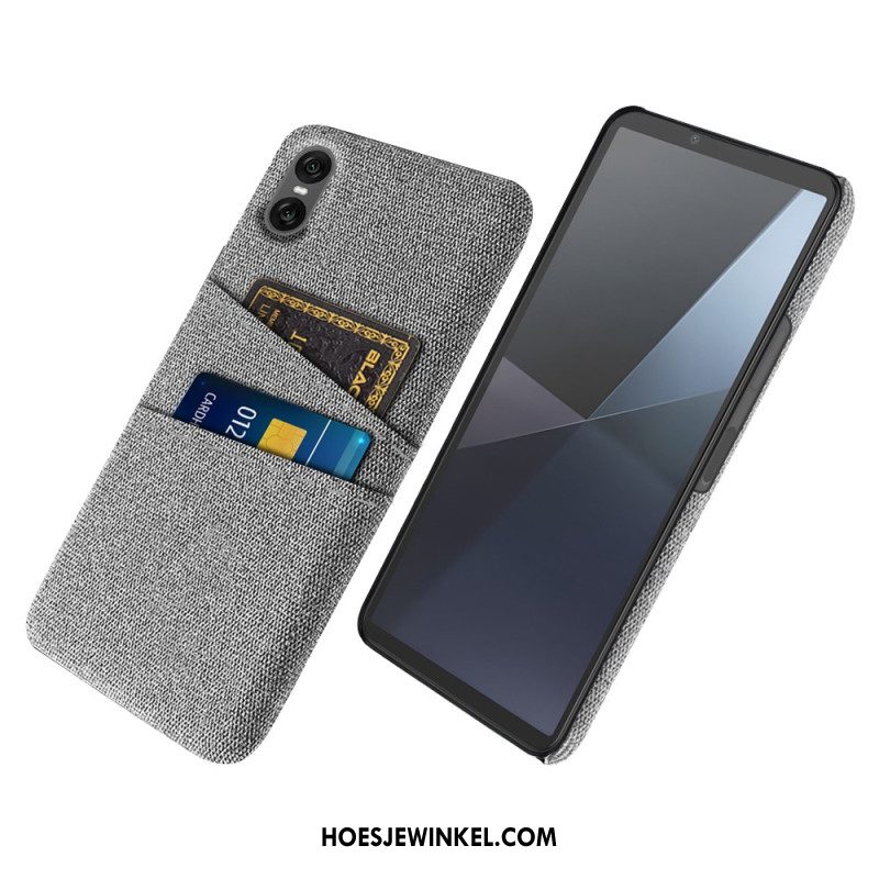 Hoesje Voor Sony Xperia 10 Vii Stoffen Kaarthouder