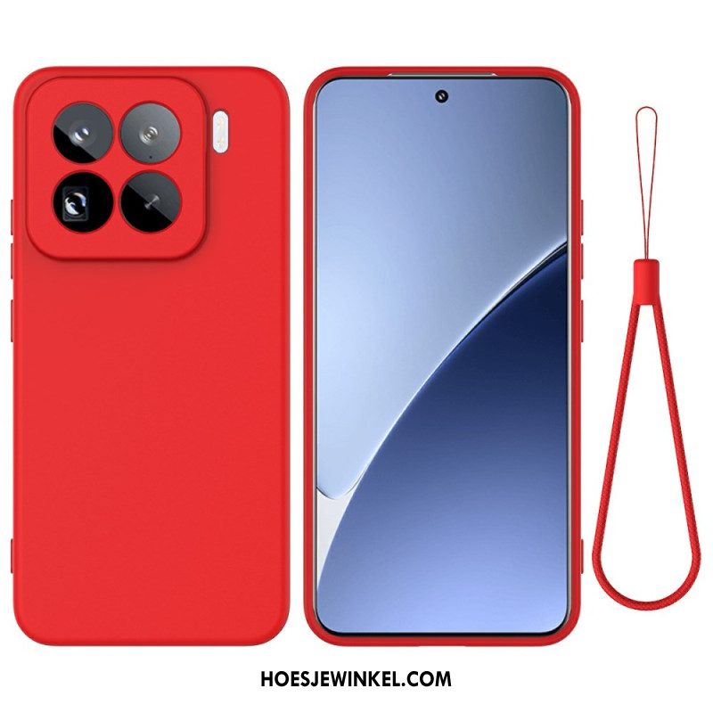 Hoesje Voor Xiaomi 15 Pro Sleutelkoord Van Vloeibare Siliconen