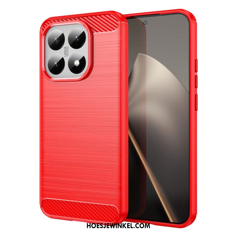 Hoesje Voor Xiaomi 15t Geborsteld Koolstofvezel