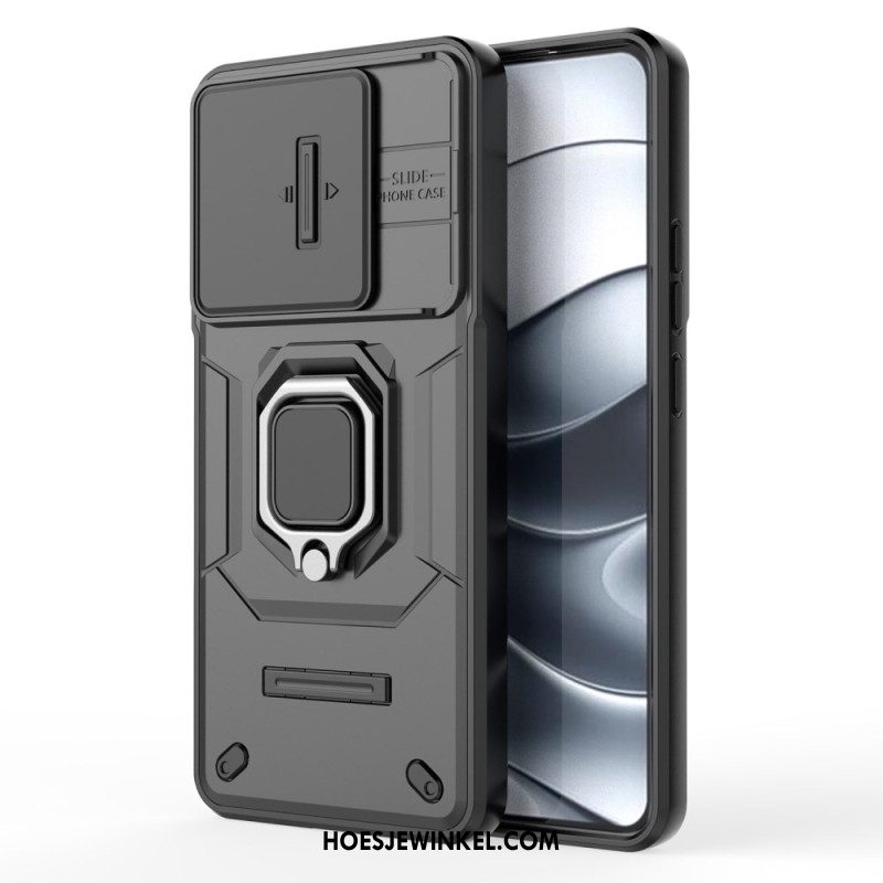 Hoesje Voor Xiaomi Redmi Note 14 5g Multifunctioneel Met Houder En Lensbeschermer