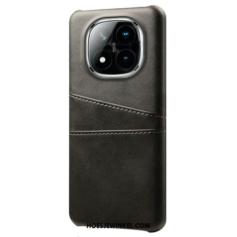 Hoesje Voor Xiaomi Redmi Note 14 Pro Plus 5g Kaarthouder Met Lederlook