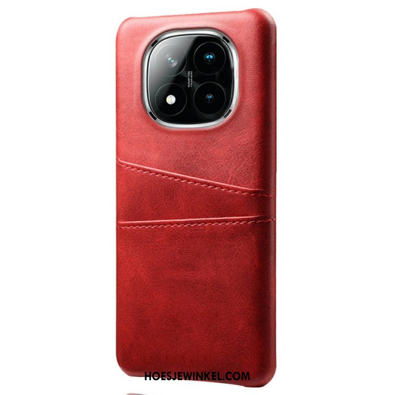 Hoesje Voor Xiaomi Redmi Note 14 Pro Plus 5g Kaarthouder Met Lederlook