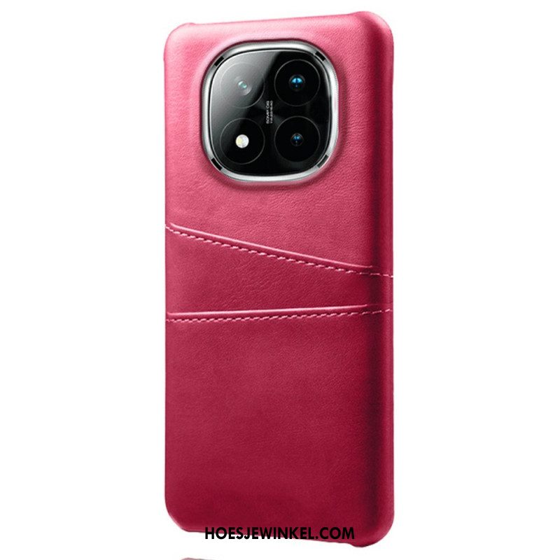 Hoesje Voor Xiaomi Redmi Note 14 Pro Plus 5g Kaarthouder Met Lederlook