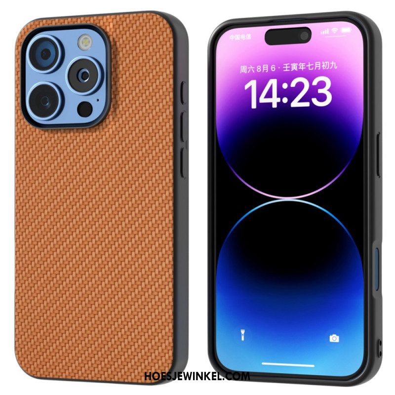 Hoesje Voor iPhone 16 Pro Abeel Koolstofvezel