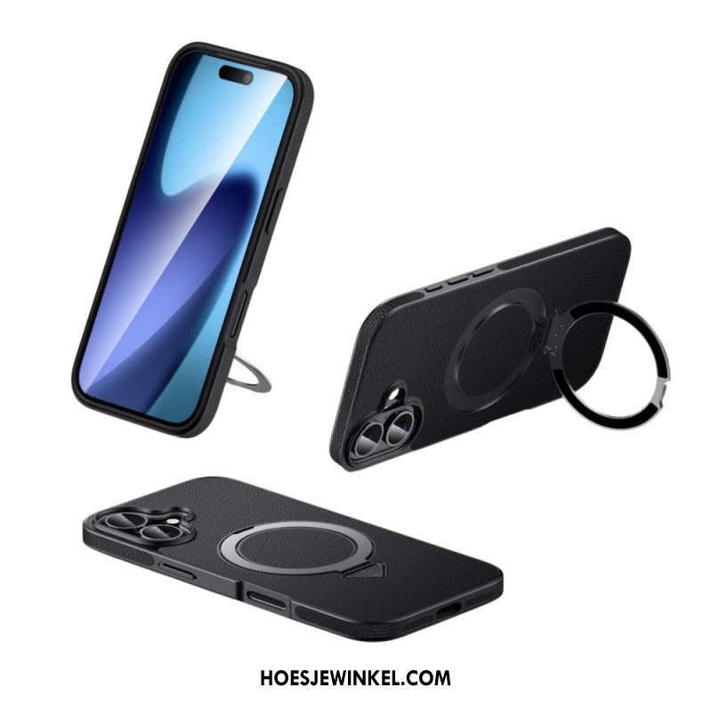 Hoesje Voor iPhone 17 Magsafe Compatibel Met Leer Met Standaard