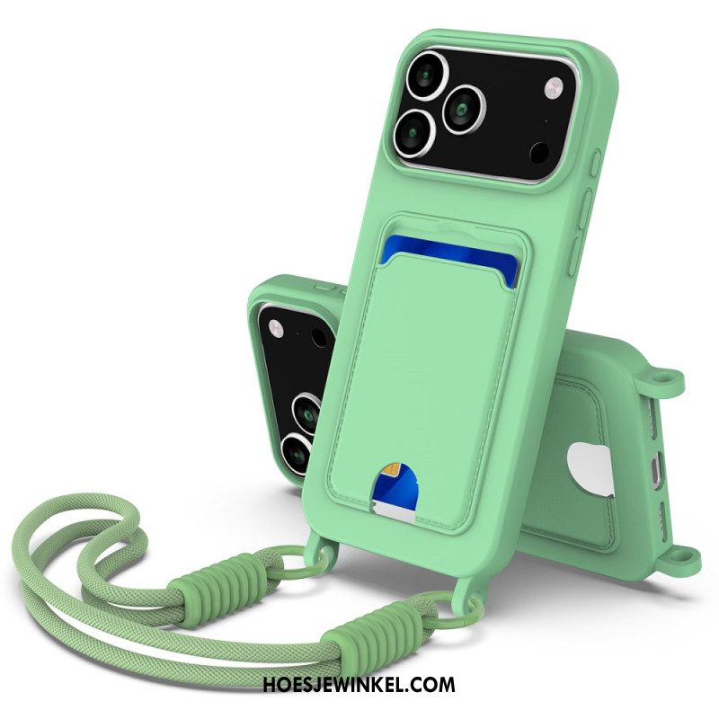 Hoesje Voor iPhone 17 Pro Kaarthouder Met Koord