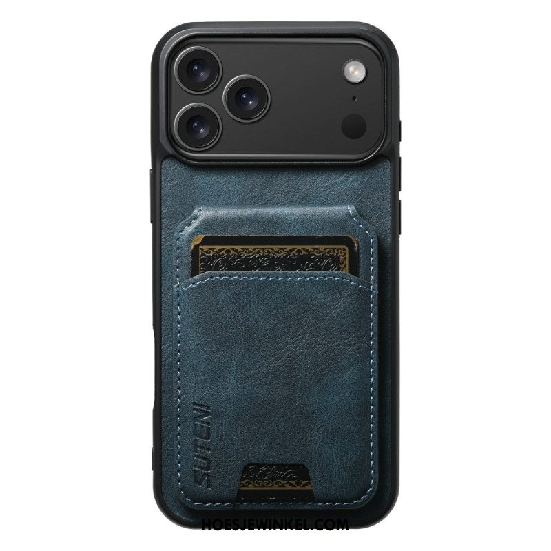 Hoesje Voor iPhone 17 Pro Max Kaarthouder Met Gewaxte Textuur Suteni