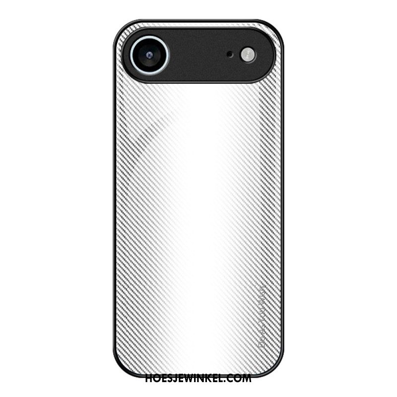 Hoesje Voor iPhone Air Gehard Glas Koolstofvezel