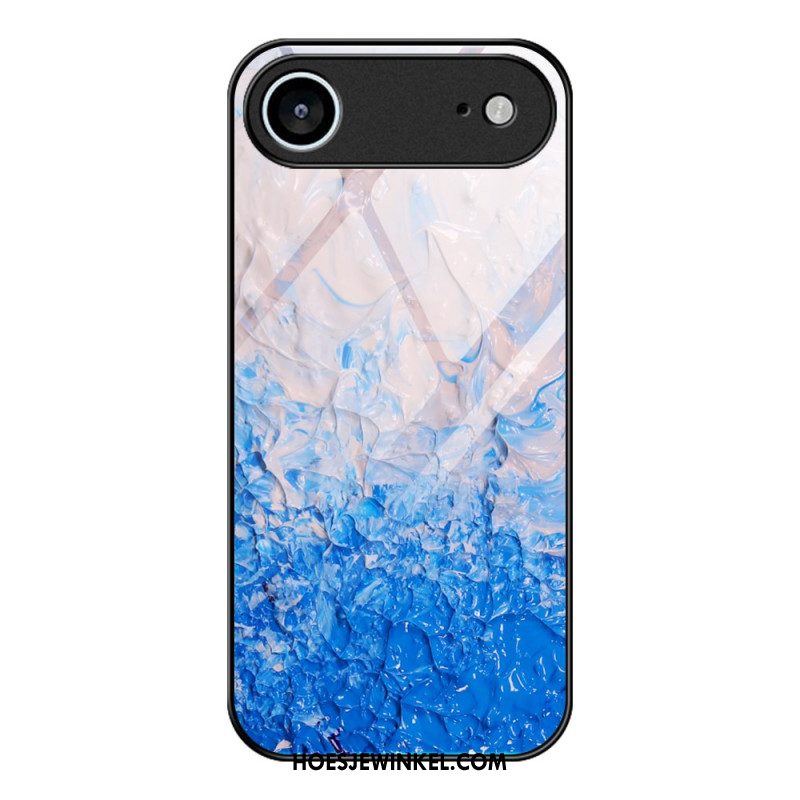 Hoesje Voor iPhone Air Gehard Glas Met Marmerpatroon