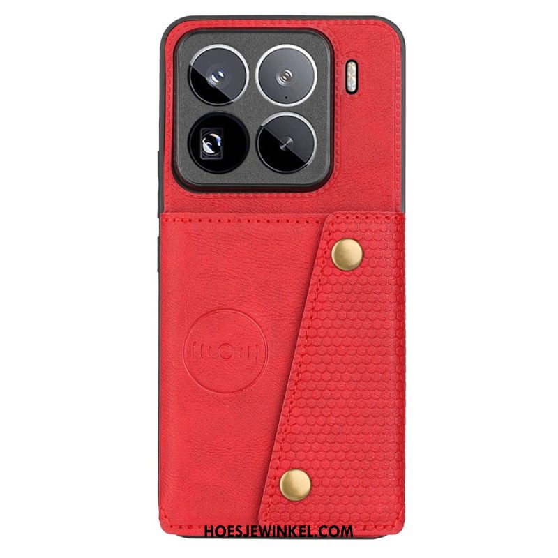 Hoesje Xiaomi 15 Pro Kaarthouder Met Leerlook
