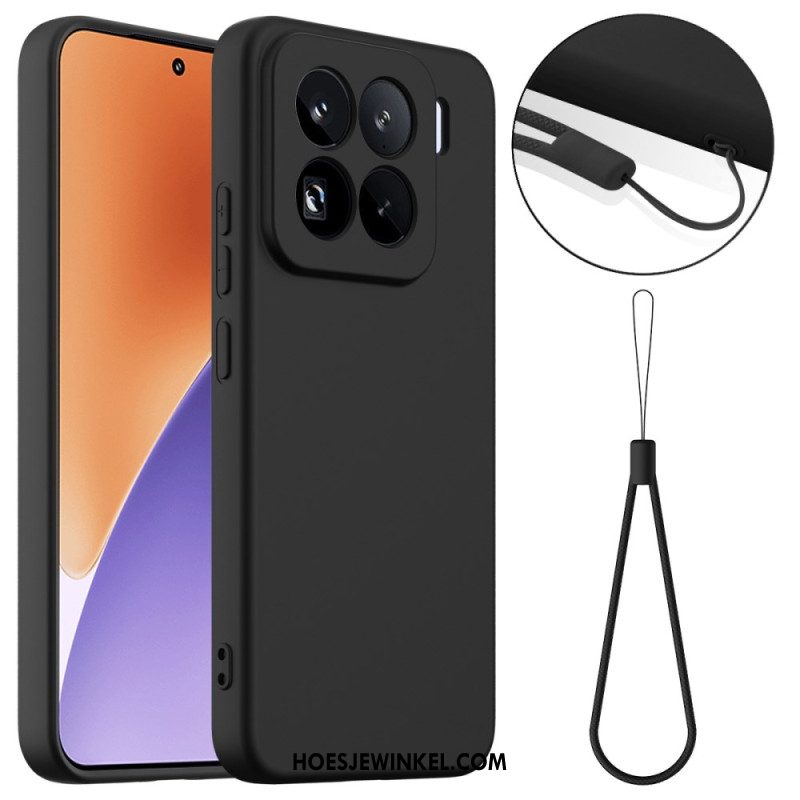 Hoesje Xiaomi 15 Pro Magsafe-compatibele Vloeibare Siliconen Met Riem