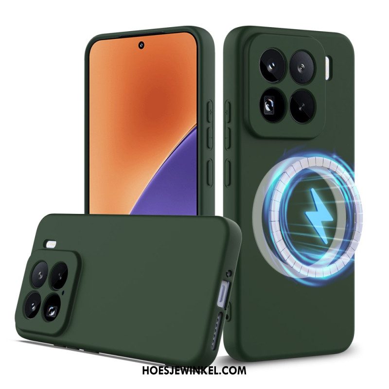 Hoesje Xiaomi 15 Pro Magsafe-compatibele Vloeibare Siliconen Met Riem