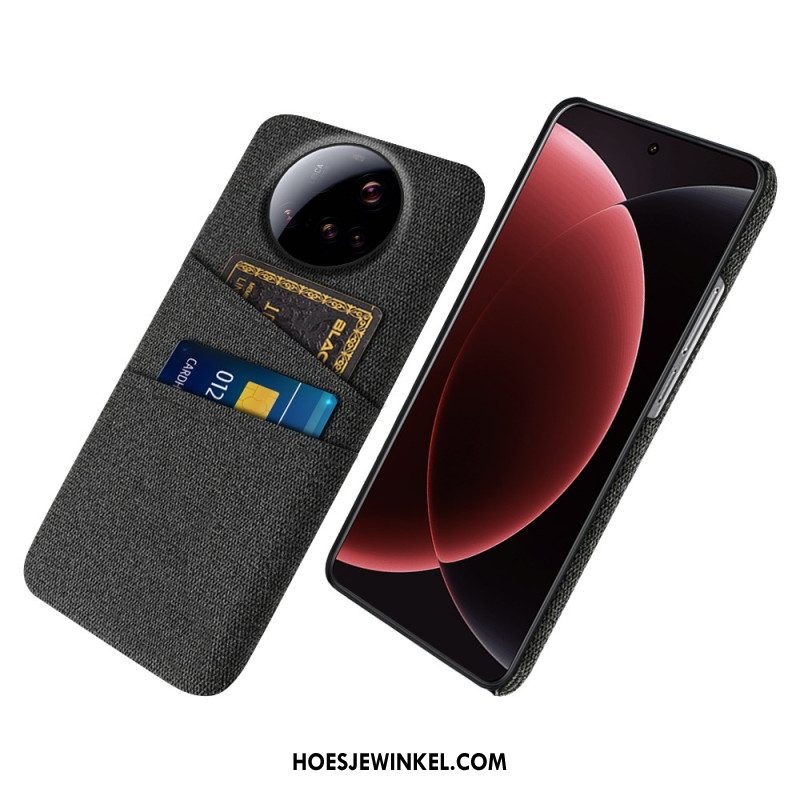 Hoesje Xiaomi 15 Ultra Stoffen Dubbele Kaarthouder