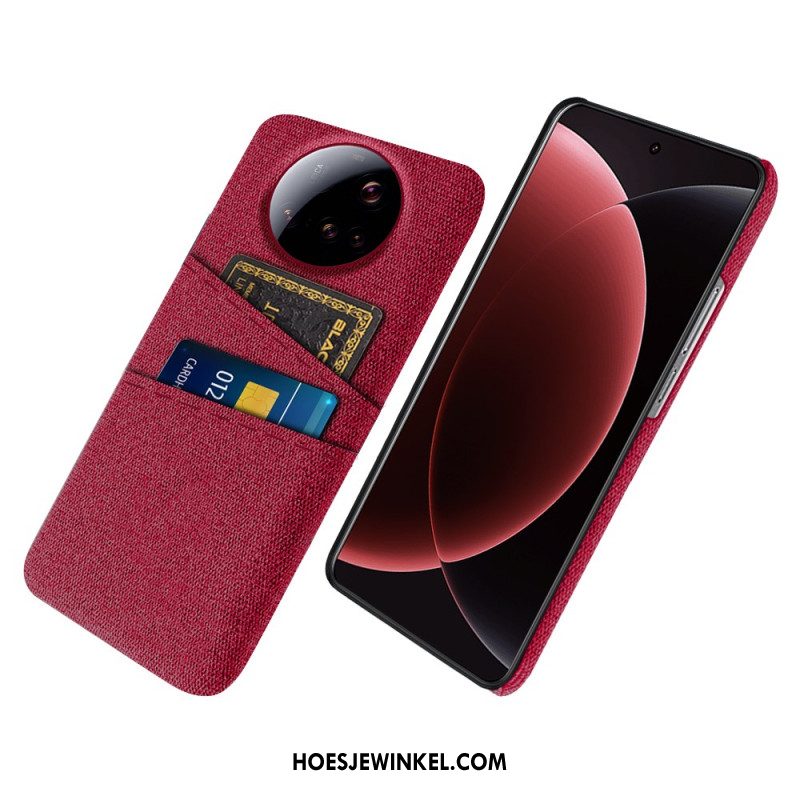 Hoesje Xiaomi 15 Ultra Stoffen Dubbele Kaarthouder