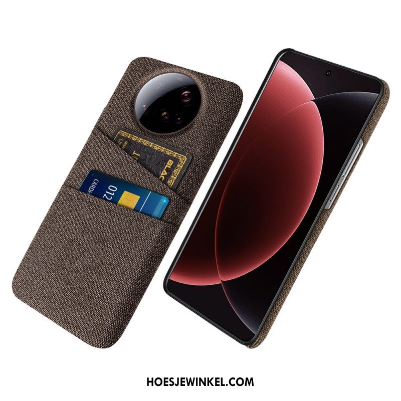 Hoesje Xiaomi 15 Ultra Stoffen Dubbele Kaarthouder