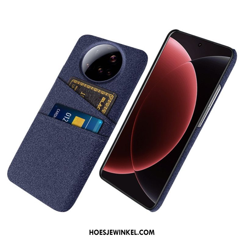 Hoesje Xiaomi 15 Ultra Stoffen Dubbele Kaarthouder