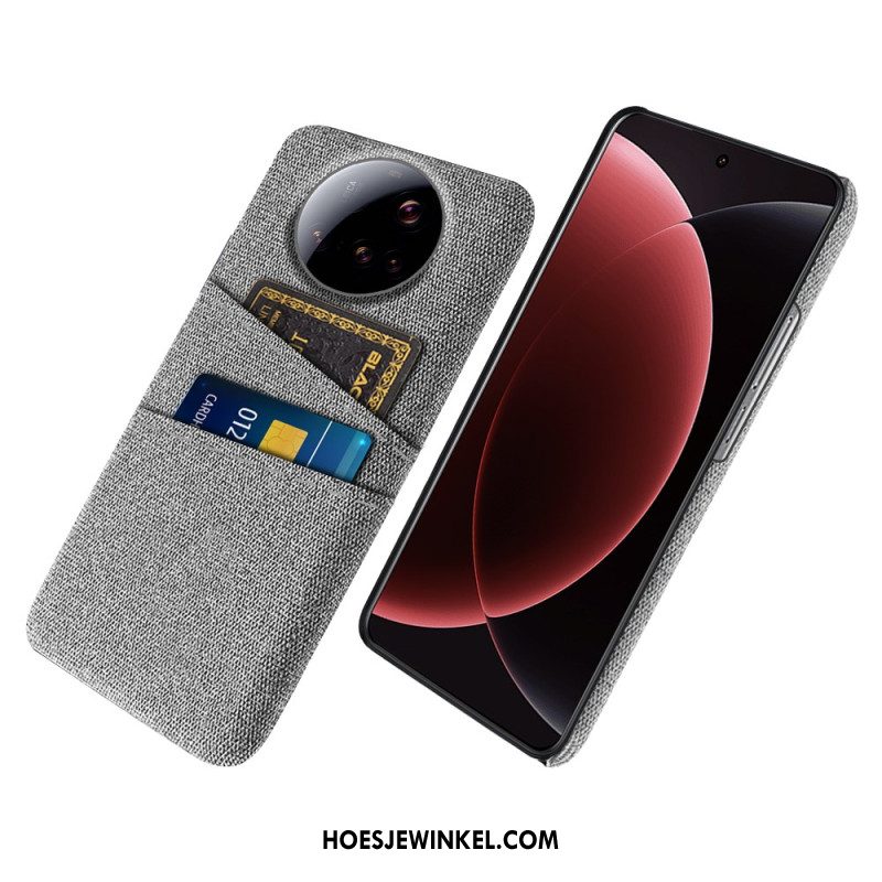 Hoesje Xiaomi 15 Ultra Stoffen Dubbele Kaarthouder