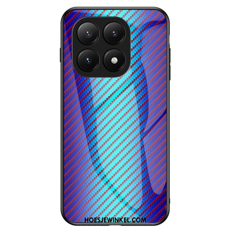 Hoesje Xiaomi 15t Gehard Glas Met Koolstofvezel Bescherming Hoesje