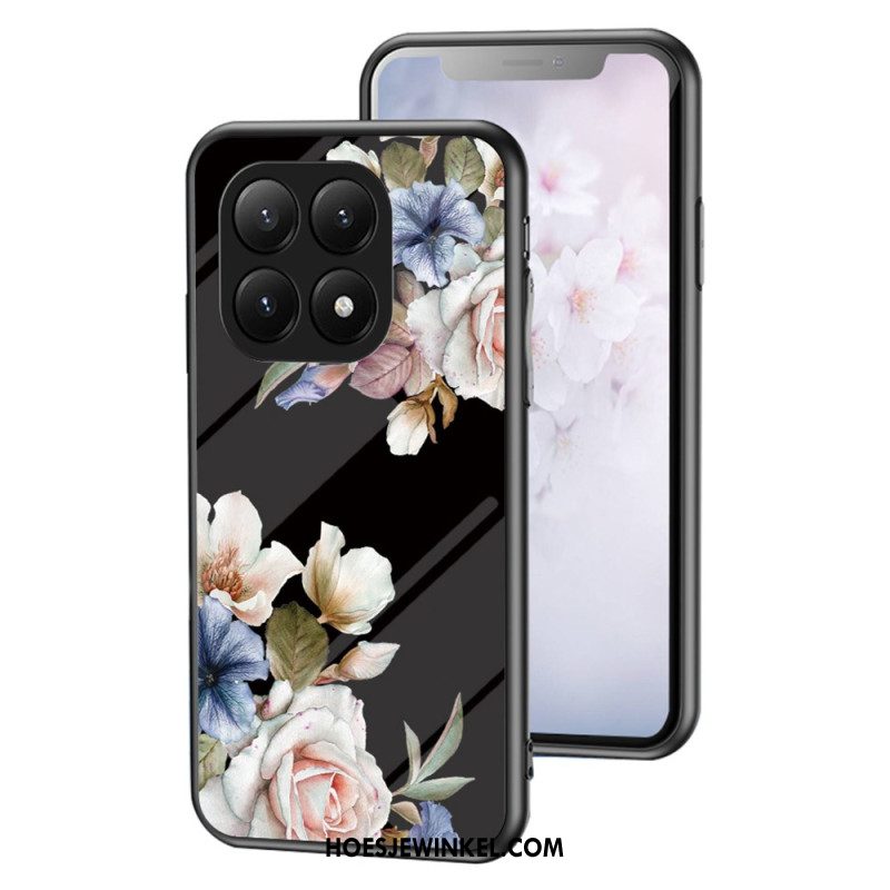 Hoesje Xiaomi 15t Pro Bloemenprint Gehard Glas Bescherming Hoesje