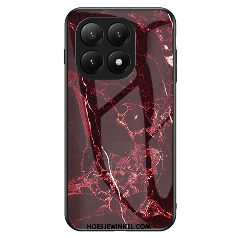 Hoesje Xiaomi 15t Pro Gehard Glas Met Marmerlook Bescherming Hoesje