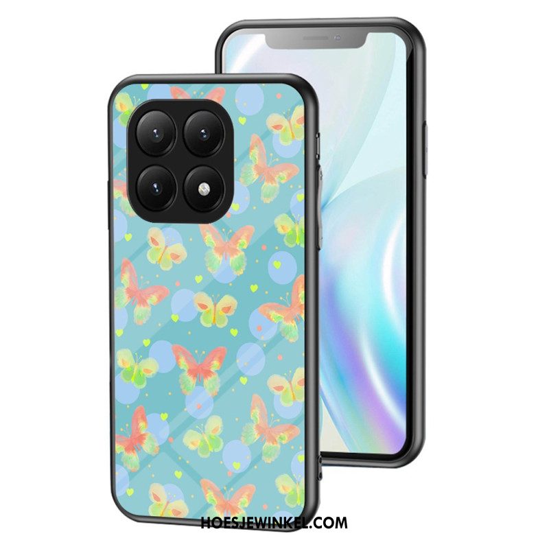 Hoesje Xiaomi 15t Pro Vlinders Van Gehard Glas
