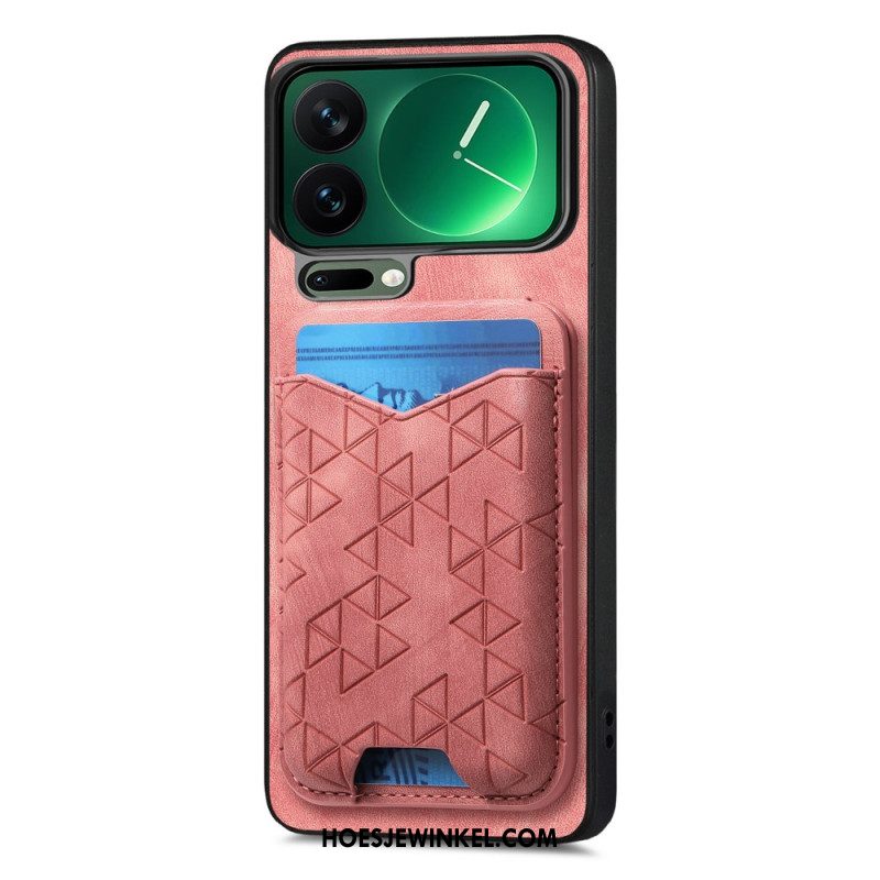 Hoesje Xiaomi 17 Pro Kaarthouder En Gegraveerde Standaard