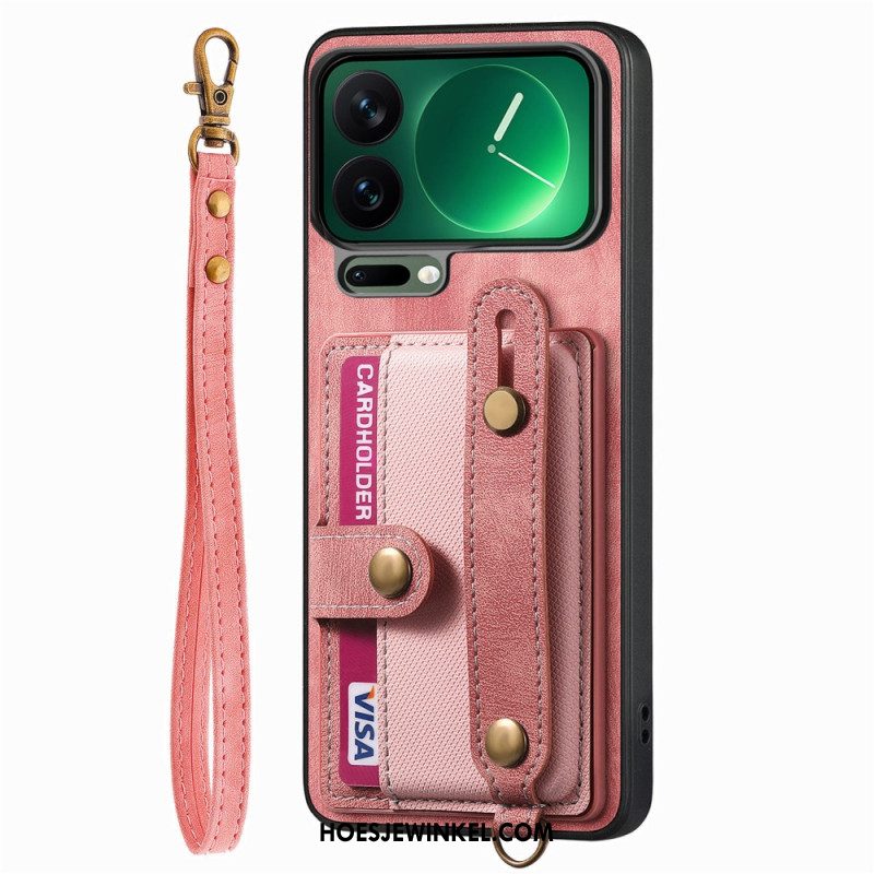 Hoesje Xiaomi 17 Pro Kaartsleuven En Riem Bescherming Hoesje