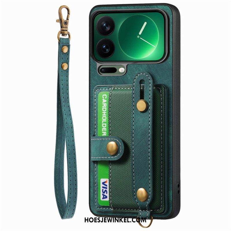 Hoesje Xiaomi 17 Pro Kaartsleuven En Riem Bescherming Hoesje