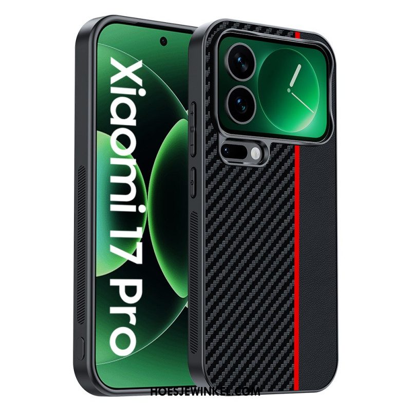 Hoesje Xiaomi 17 Pro Koolstofvezeltextuur