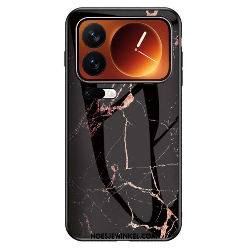 Hoesje Xiaomi 17 Pro Marmerpatroon Van Gehard Glas