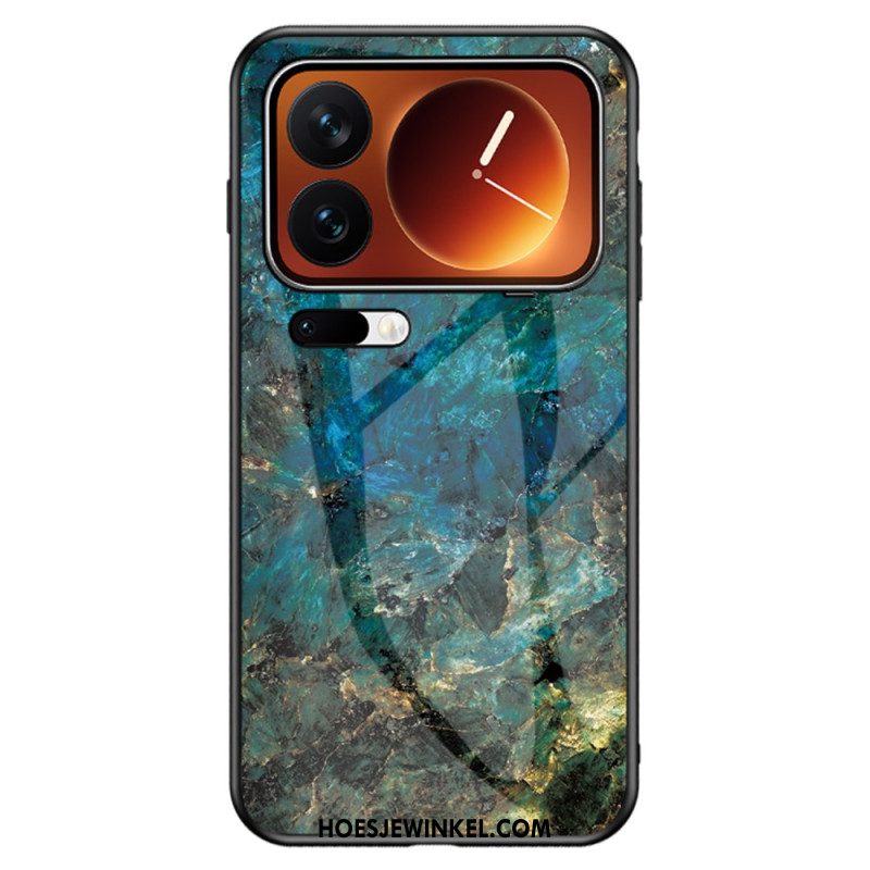 Hoesje Xiaomi 17 Pro Marmerpatroon Van Gehard Glas