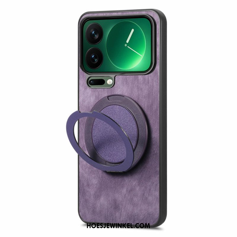 Hoesje Xiaomi 17 Pro Max Draaibare Standaard Met Retro Lederlook