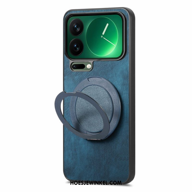Hoesje Xiaomi 17 Pro Max Draaibare Standaard Met Retro Lederlook