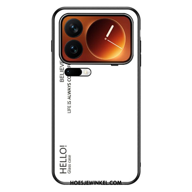 Hoesje Xiaomi 17 Pro Max Gehard Glas Met Hello-logo