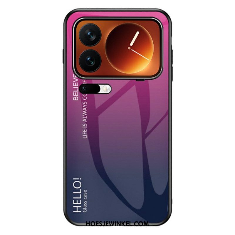 Hoesje Xiaomi 17 Pro Max Gehard Glas Met Hello-logo