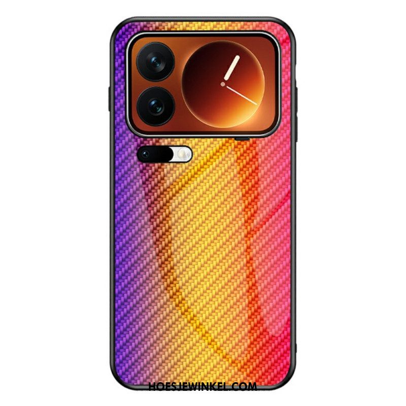 Hoesje Xiaomi 17 Pro Max Gehard Glas Met Koolstofvezel