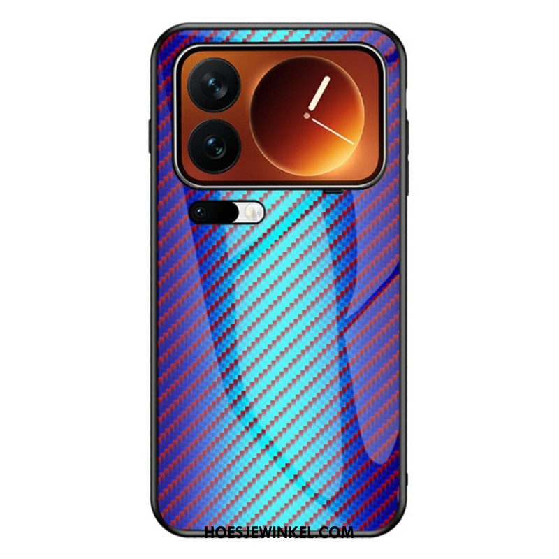 Hoesje Xiaomi 17 Pro Max Gehard Glas Met Koolstofvezel