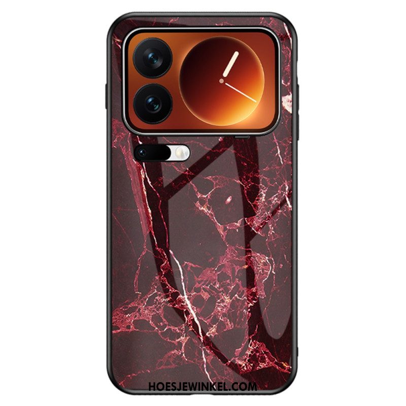 Hoesje Xiaomi 17 Pro Max Gehard Glas Met Marmerpatroon