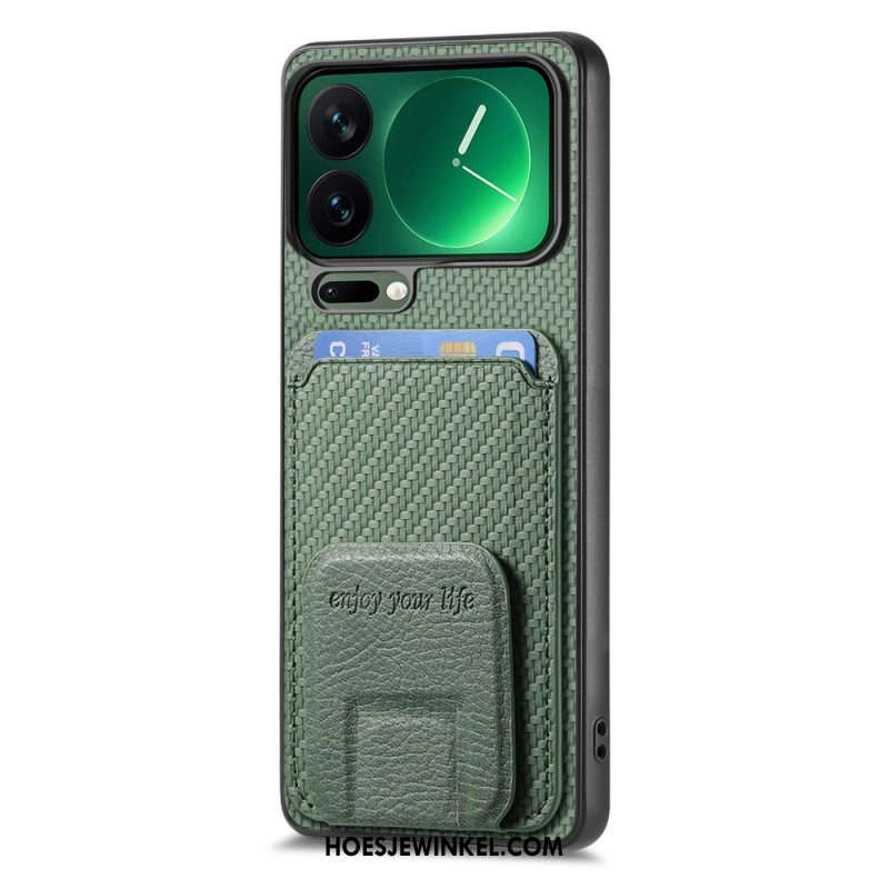 Hoesje Xiaomi 17 Pro Max Kaarthouder En Standaard Bescherming Hoesje