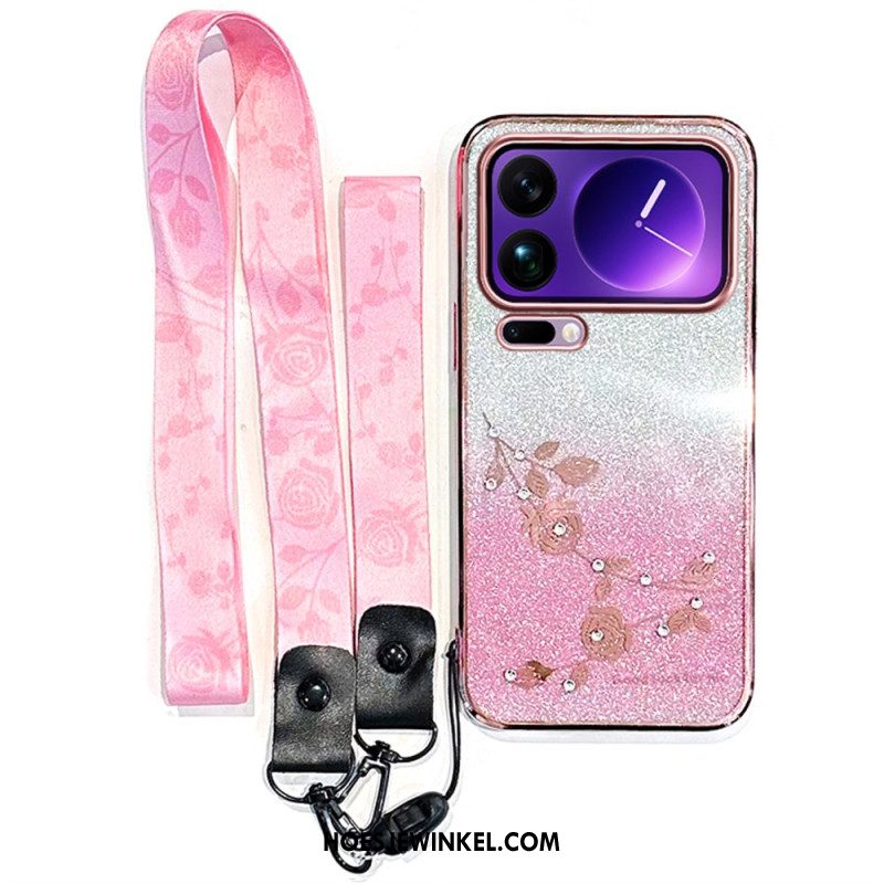 Hoesje Xiaomi 17 Pro Max Kadem-strasssteentjes En Sleutelkoord