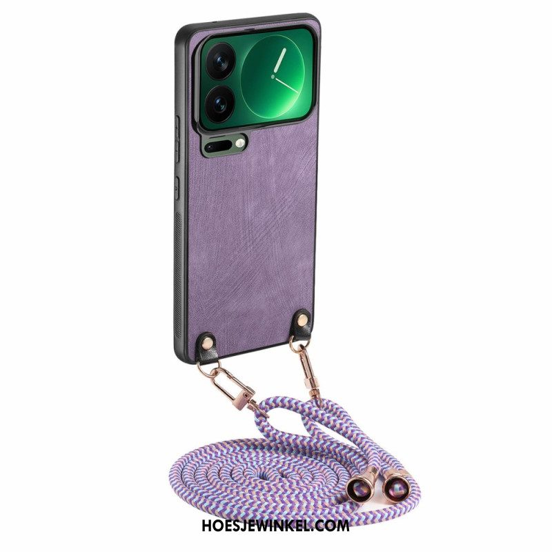 Hoesje Xiaomi 17 Pro Max Lederlook Bescherming Hoesje