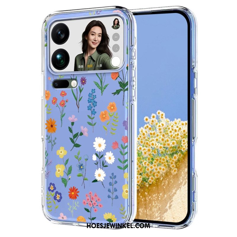 Hoesje Xiaomi 17 Pro Max Vlinders En Bloemen Bescherming Hoesje