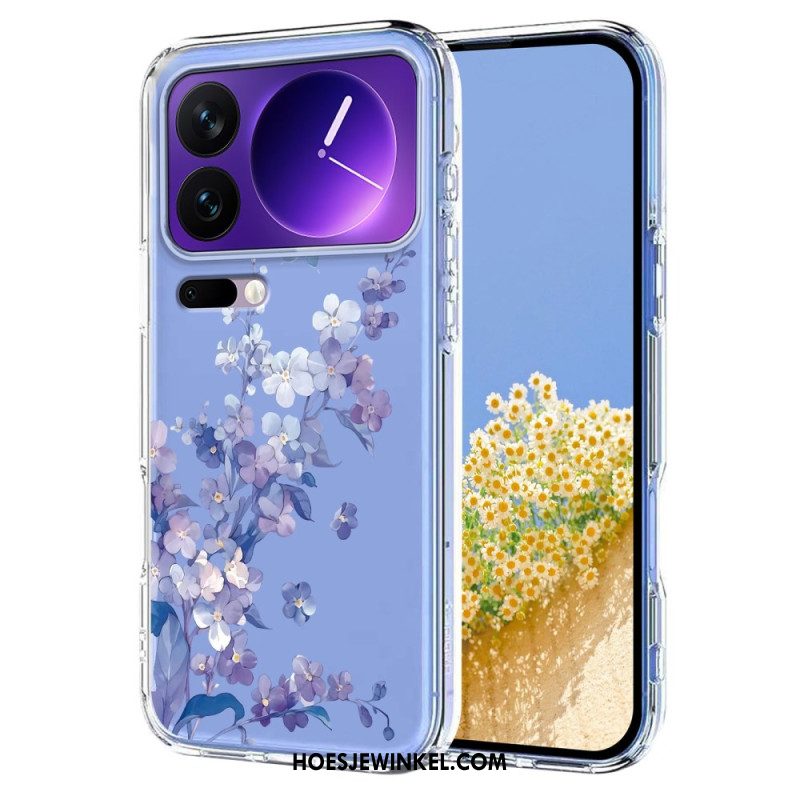 Hoesje Xiaomi 17 Pro Transparante Vlinders En Bloemen