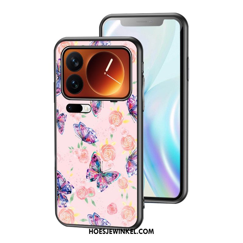 Hoesje Xiaomi 17 Pro Vlinder Van Gehard Glas