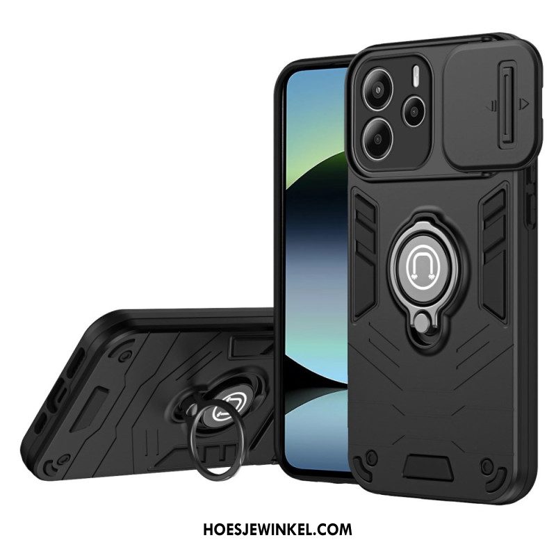 Hoesje Xiaomi Redmi Note 14 4g Schuifbare Camerabeschermer En Houder Bescherming Hoesje