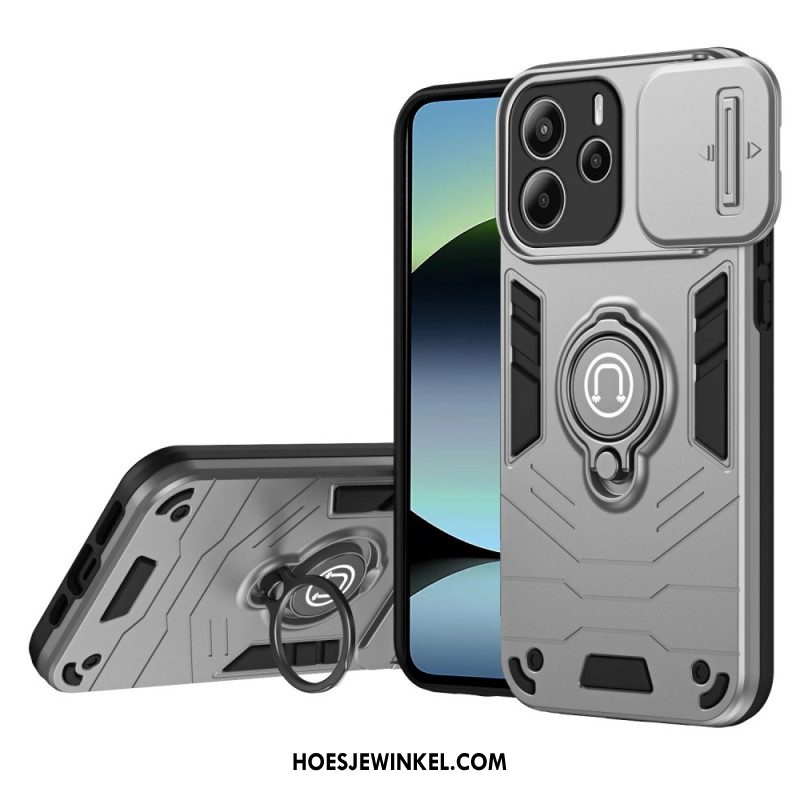 Hoesje Xiaomi Redmi Note 14 4g Schuifbare Camerabeschermer En Houder Bescherming Hoesje