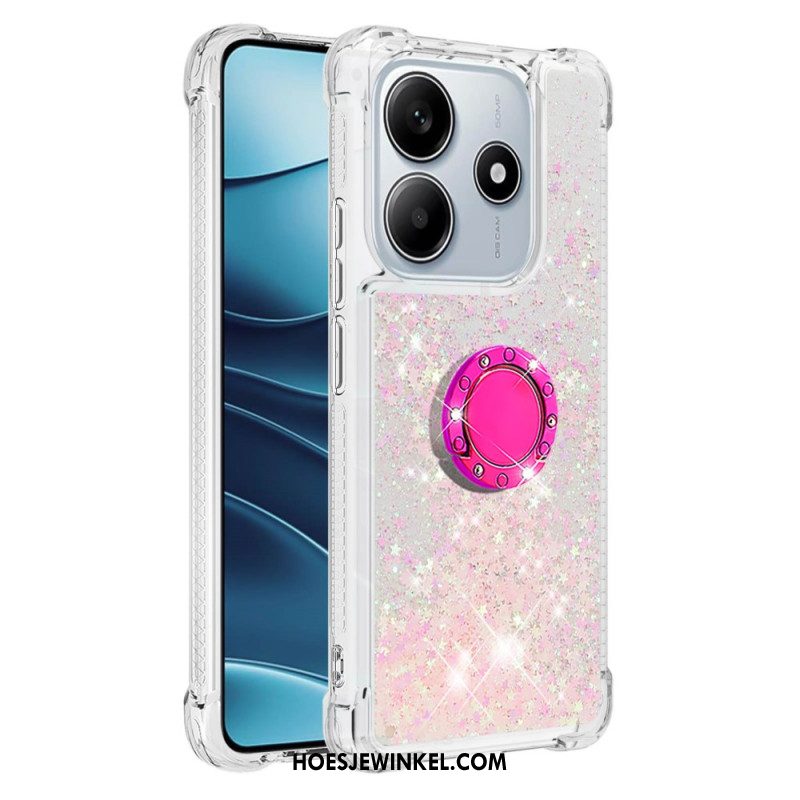 Hoesje Xiaomi Redmi Note 14 5g Ringhouder Met Glitter Bescherming Hoesje