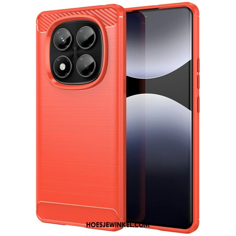 Hoesje Xiaomi Redmi Note 14 Pro 4g Geborsteld Koolstofvezel Bescherming Hoesje
