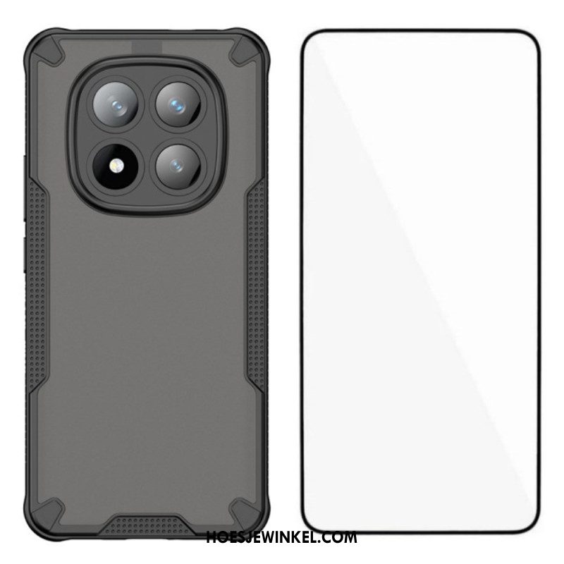 Hoesje Xiaomi Redmi Note 14 Pro Plus 5g Semi-transparante Siliconen Met Gehard Glazen Schermbeschermer